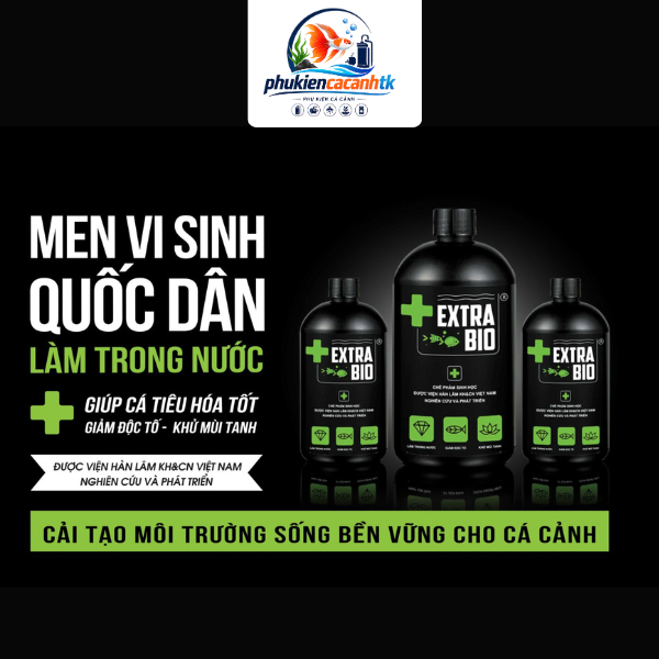 Chế phẩm sinh học extra bio - vi sinh hồ cá - vi sinh làm trong nước