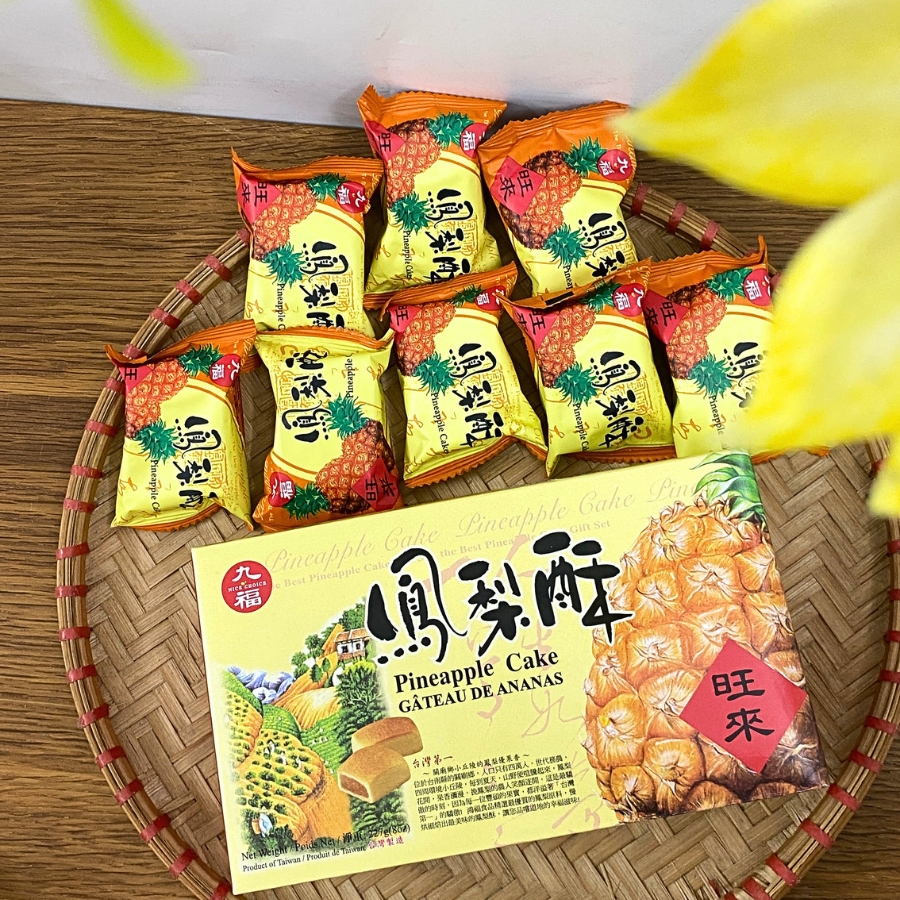 Bánh dứa Đài Loan truyền thống  Nice Choice ít ngọt Hộp 227g(8 cái) Pineapple cake, ăn vặt đài loan