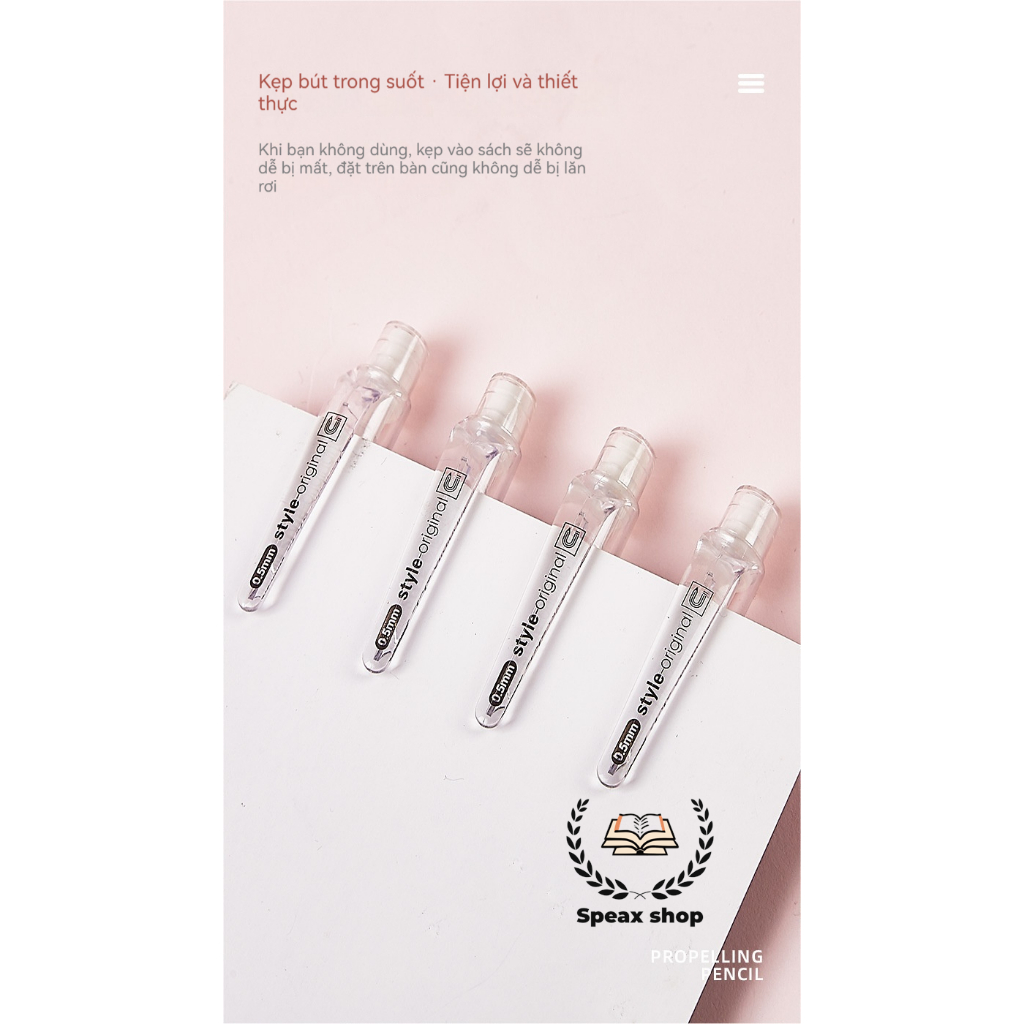 Bút chì bấm Youpin 0.5/0.7mm – Bút chì tự động học sinh tiểu học Màu pastel thời trang Viết mượt, chống gãy ruột