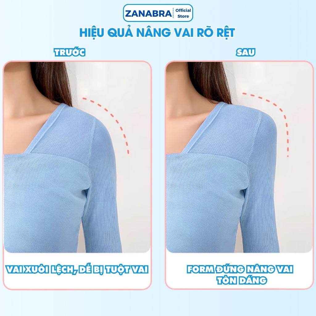 Set 2 Miếng dán độn vai định hình cho nam nữ, miếng dán độn vai silicon không lộ ZANABRA D0126