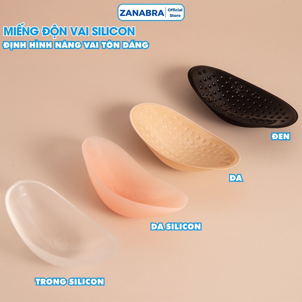 Set 2 Miếng dán độn vai định hình cho nam nữ, miếng dán độn vai silicon không lộ ZANABRA D0126