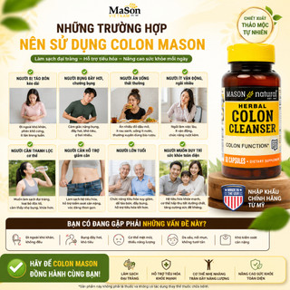 Viên uống hỗ trợ đại tràng Mason Natural Colon Herbal Cleanser 60 Viên