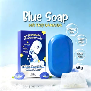 Xà phòng hoa Đậu Biếc Dok Anchian - Hỗ trợ sáng da, làm sạch sâu, mịn da & cấp ẩm 65g (Kèm lưới tạo bọt)