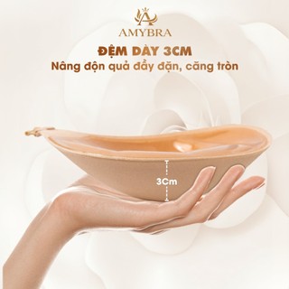 Áo Dán Ngực Cài Trước Có Dây Trong Sau Lưng, Miếng Dán Ngực Mút Dày AMYBRA D0127