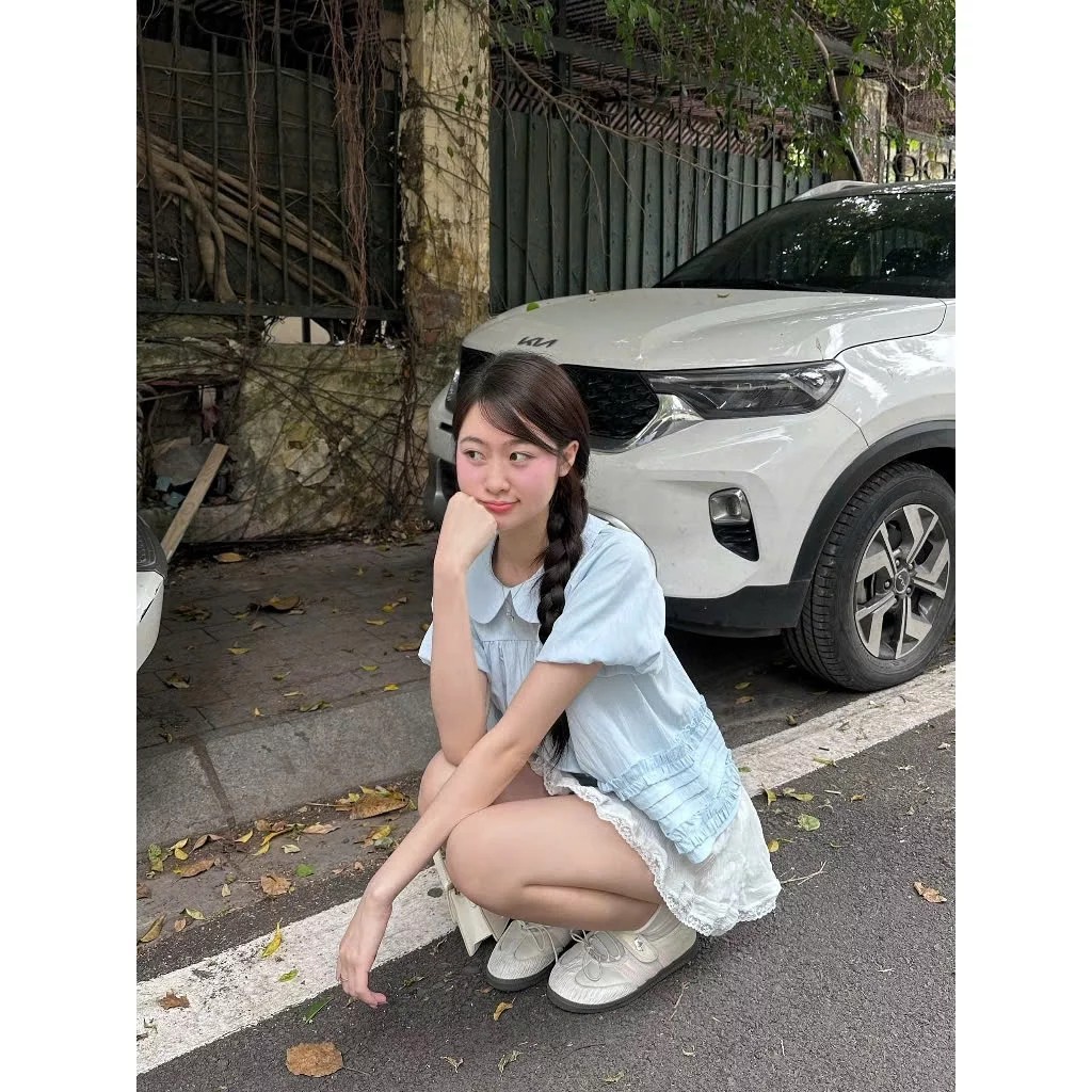 [Peinn] Áo Cổ Sen Tay Bồng Bèo Dưới Xếp Ly 12 THÁNG SÁU CLOTHING MA860