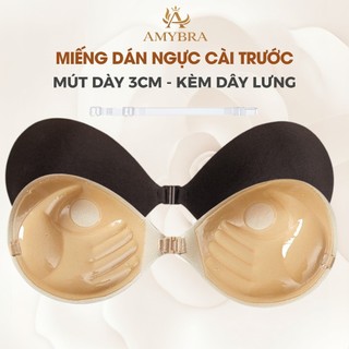 Áo Dán Ngực Cài Trước Mút Dày, Miếng Dán Nâng Ngực Su Mịn, Chắc Chắn AMYBRA D0127