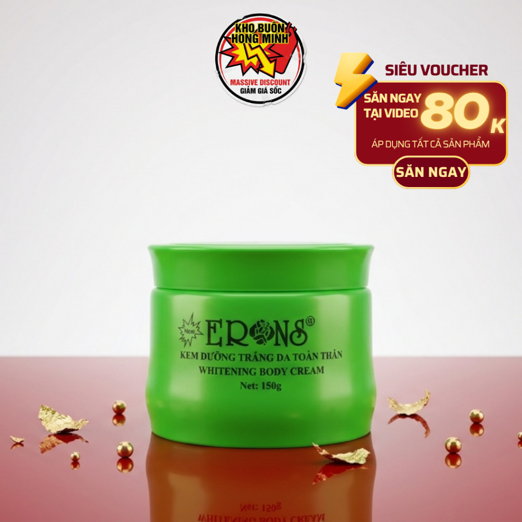 Kem Body Dưỡng Sáng Toàn Thân Kem Erons 150g Hỗ Trợ Chống Nắng Cấp Ẩm Mịn Da (Xanh)