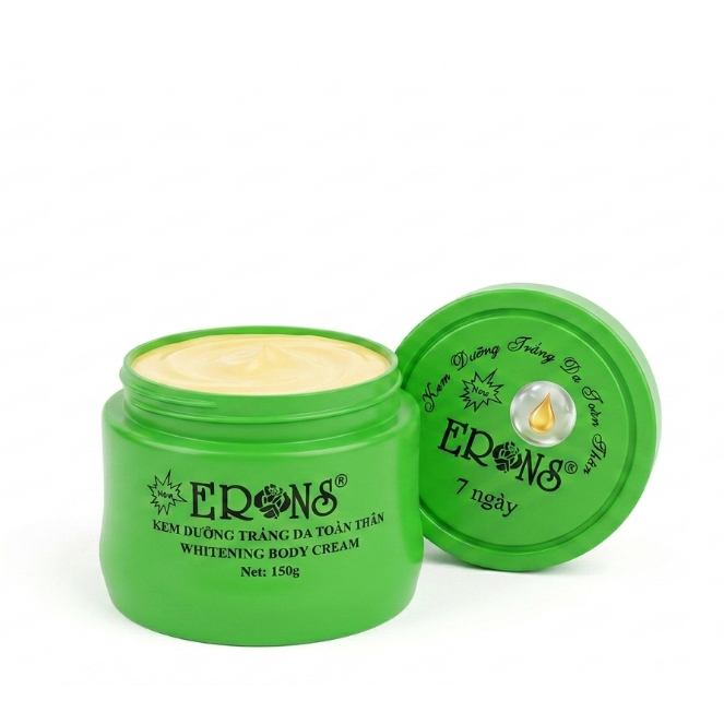 Kem Body Dưỡng Sáng Toàn Thân Kem Erons 150g Hỗ Trợ Chống Nắng Cấp Ẩm Mịn Da (Xanh)