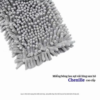 Bông Lau San Hô Cho Cây Lau Nhà UF818, Bông Lau Sợi Chenille Dày Dặn Cao Cấp Siêu Thấm Hút Và Bền Bỉ - UFM818