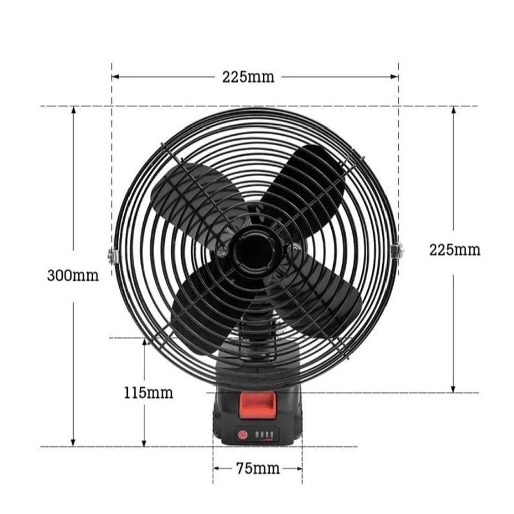 Quạt Tích Điện Lồng Sắt Makita, Đế Pin 21V - 2 Mức Gió, Sử Dụng4 -8 Tiếng, Kích Thước 8 Inch HOT2026