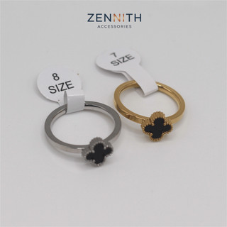 Nhẫn cỏ 4 lá titan cao cấp bền màu Unisex Nam/Nữ ZENNITH ACCESSORIS ZNN19