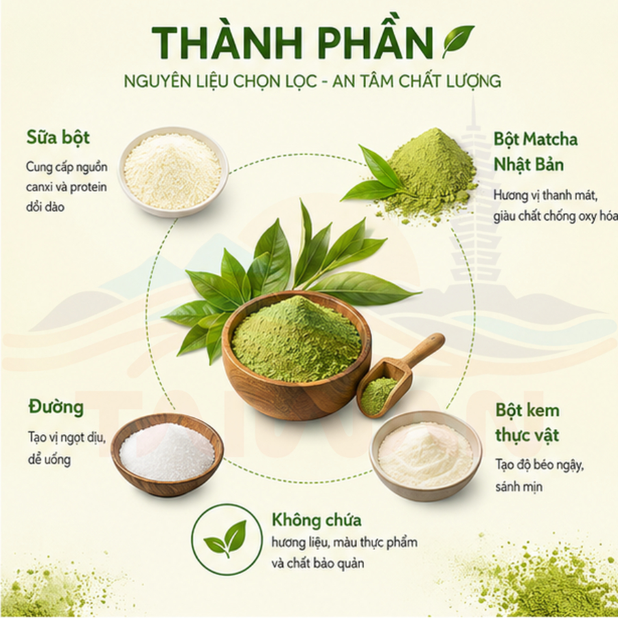 Trà sữa Matcha & Trà sữa hồng trà Greenmax Đài Loan, không hương liệu nhân tạo, 15g × 14gói