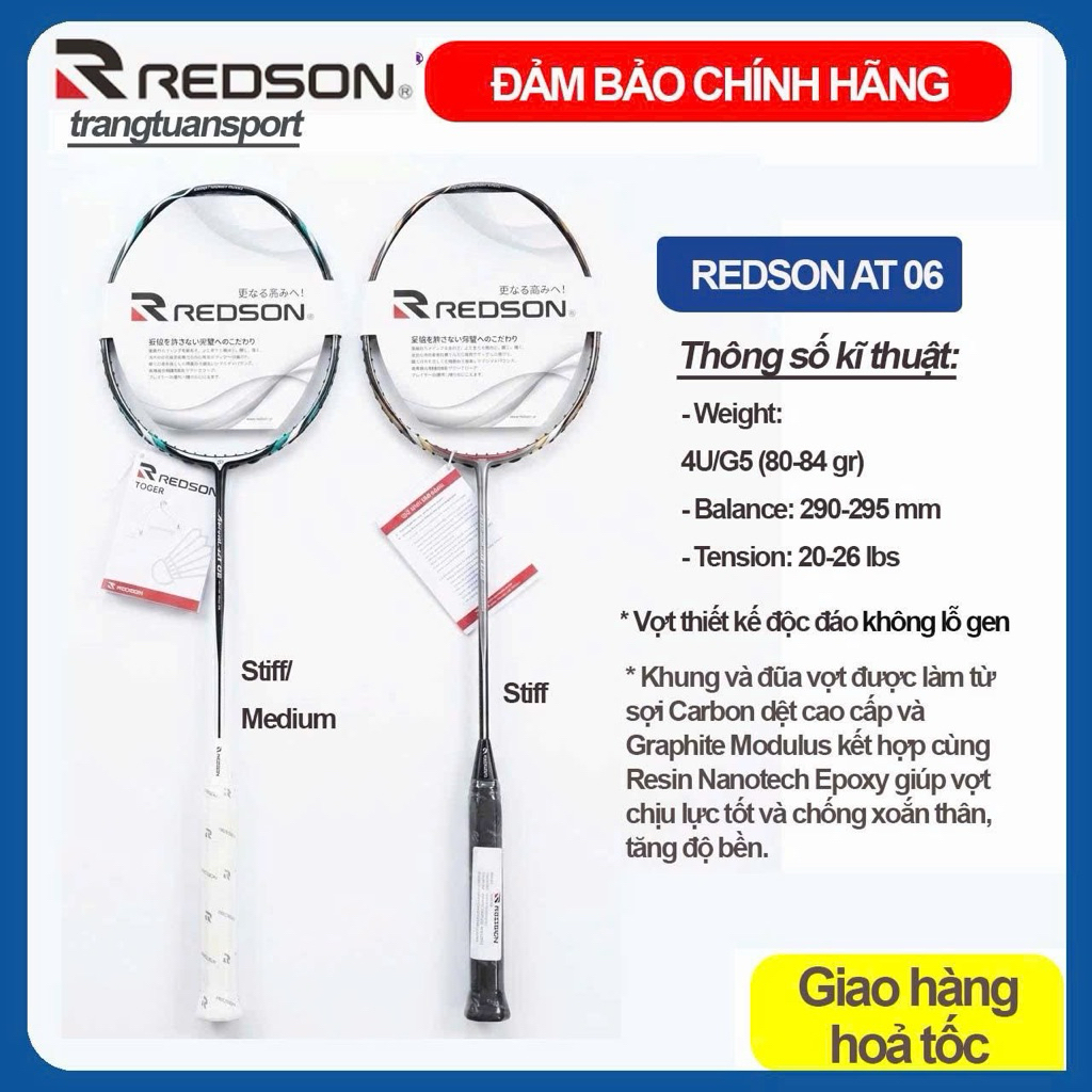 Vợt cầu lông cao cấp Redson AT06- bản mới nhất- chính hãng | Shopee ...