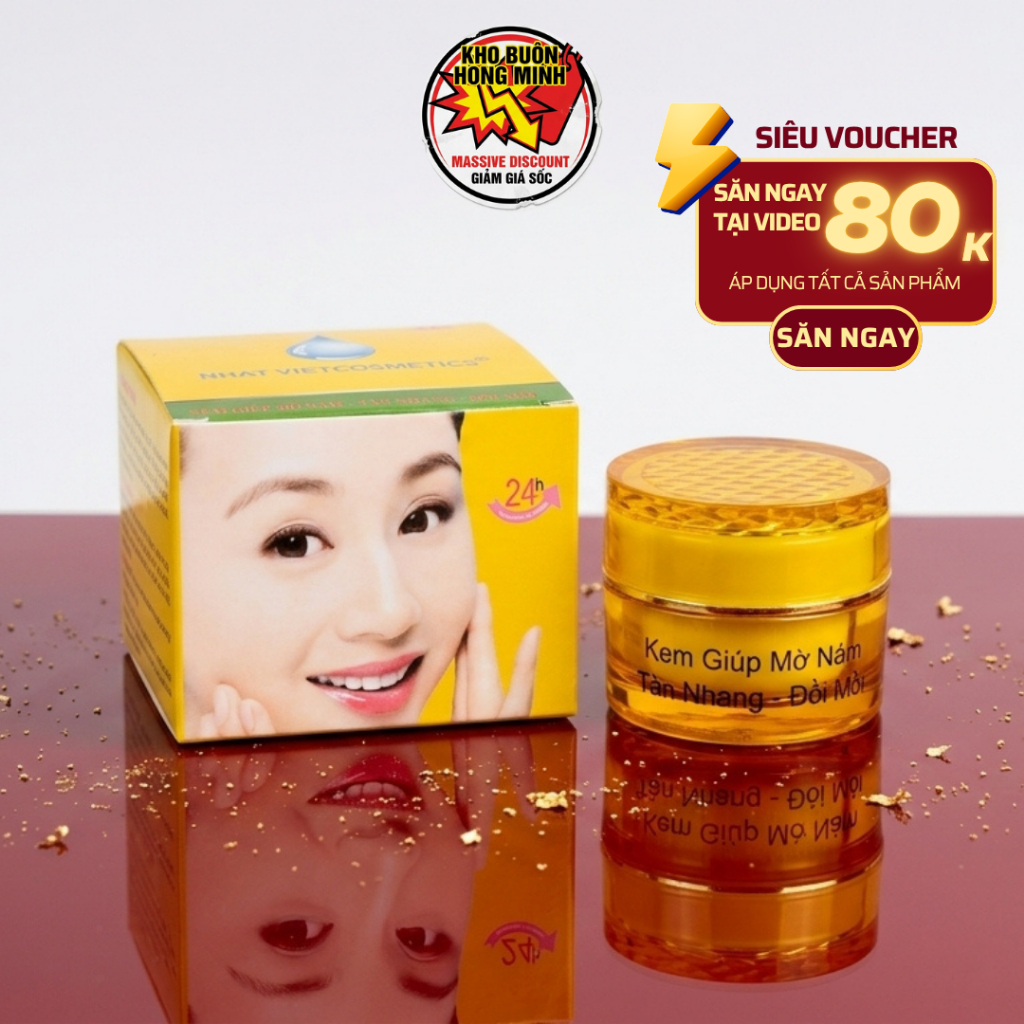 Kem Nairem (Vàng) Giúp Sáng Da Mờ Thâm Nám - Kem Face Phục Hồi Se Khít Lỗ Chân Lông 6g