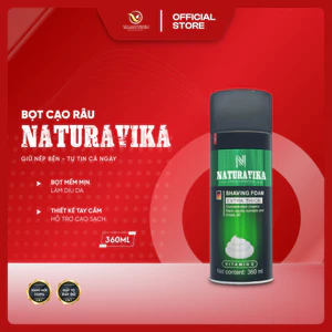 Bọt Cạo Râu NATURA VIKA 360ml - Tạo Bọt Mịn Cạo Êm Mượt Làm Mềm Râu Giúp Cạo Sạch Dễ Dàng