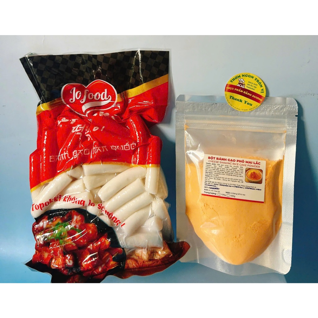 Bánh gạo Topokki Jofood kèm gia vị tuỳ chọn