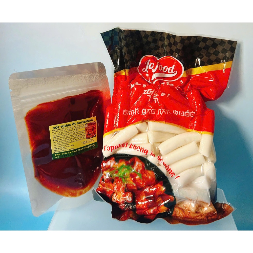 Bánh gạo Topokki Jofood kèm gia vị tuỳ chọn