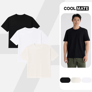 COMBO 3 Áo thun Tshirt nam Regular Fit Cotton poly 180gsm mềm mại, chất mát, thoáng khí Coolmate
