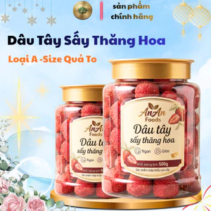 Dâu tây sấy thăng hoa giòn hàng loại một không chất bảo quản ngon gion ăn vặt làm quà ngày lễ tết