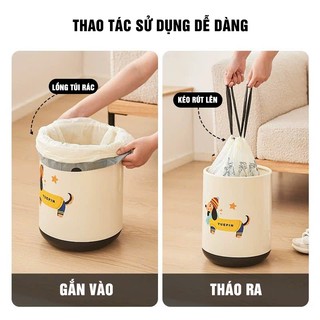 Combo 3 Cuộn Túi Rác Cao Cấp UFORU Chất liệu PE Loại Xịn Dẻo Dai Bền Bỉ Có Dây Rút Miệng Túi Tiện Lợi - UFM08