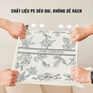 Combo 3 Cuộn Túi Rác Cao Cấp UFORU Chất liệu PE Loại Xịn Dẻo Dai Bền Bỉ Có Dây Rút Miệng Túi Tiện Lợi - UFM08