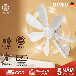 OIMIU 220V 30W Quạt treo tường không cần khoan tường lắp đặt dễ dàng điều chỉnh gió 360 độ 5 lá 7 lá