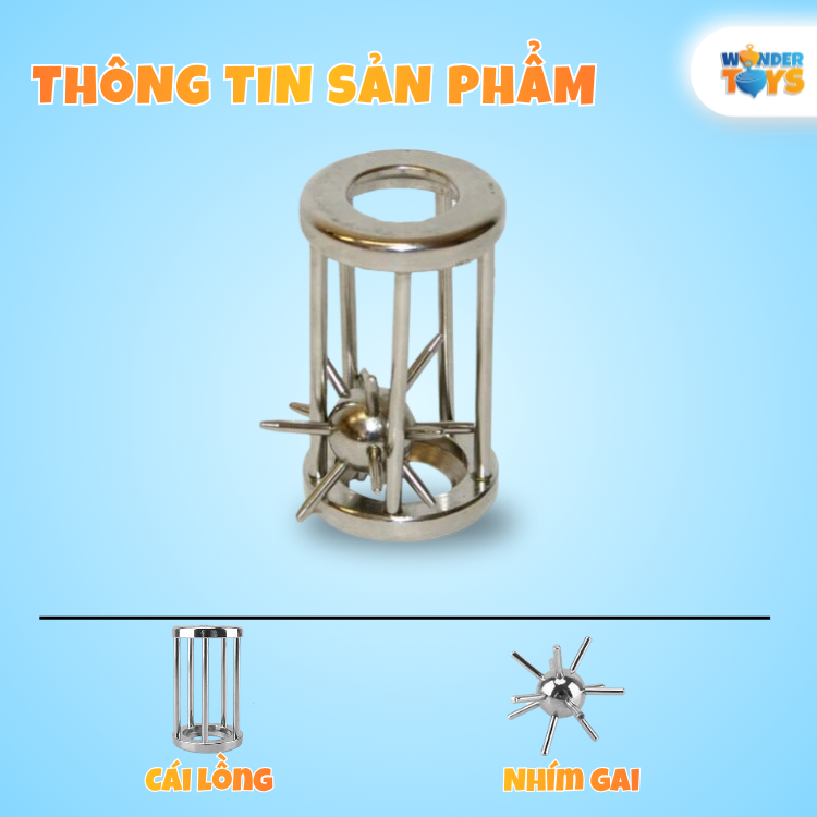 Đồ Chơi Trí Tuệ Thử Thách Trí Não Puzzle Giải Đố Mở Khóa Không Gian Lồng Sắt IQ Toys
