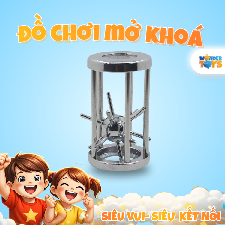 Đồ Chơi Trí Tuệ Thử Thách Trí Não Puzzle Giải Đố Mở Khóa Không Gian Lồng Sắt IQ Toys