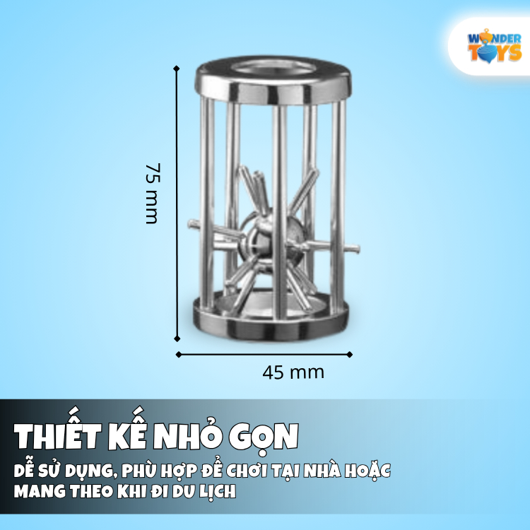 Đồ Chơi Trí Tuệ Thử Thách Trí Não Puzzle Giải Đố Mở Khóa Không Gian Lồng Sắt IQ Toys