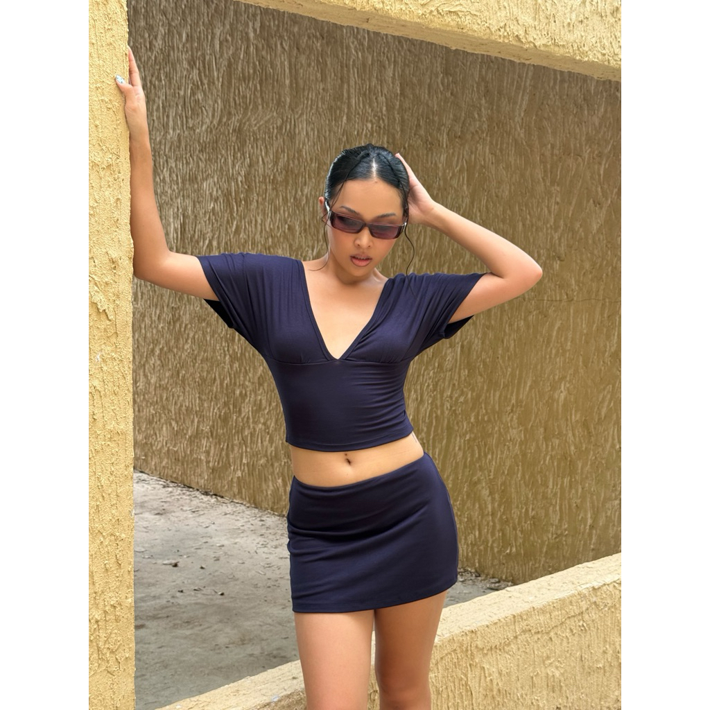 [Cloud]Mini Set Áo/Chân Váy Body Co Giãn ✨