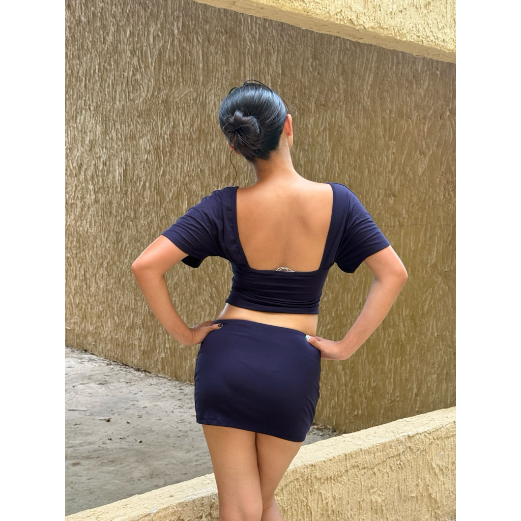 [Cloud]Mini Set Áo/Chân Váy Body Co Giãn ✨