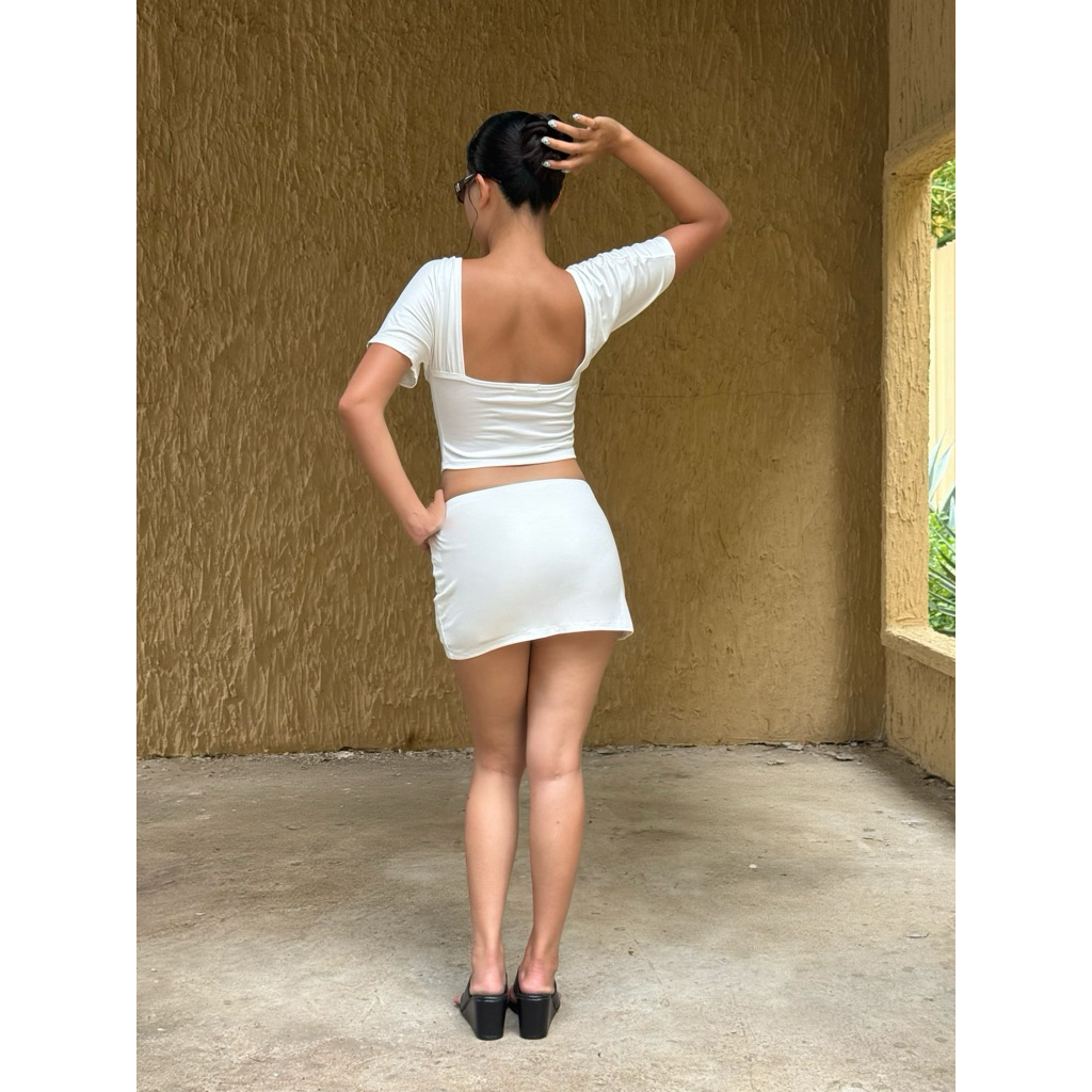 [Cloud]Mini Set Áo/Chân Váy Body Co Giãn ✨