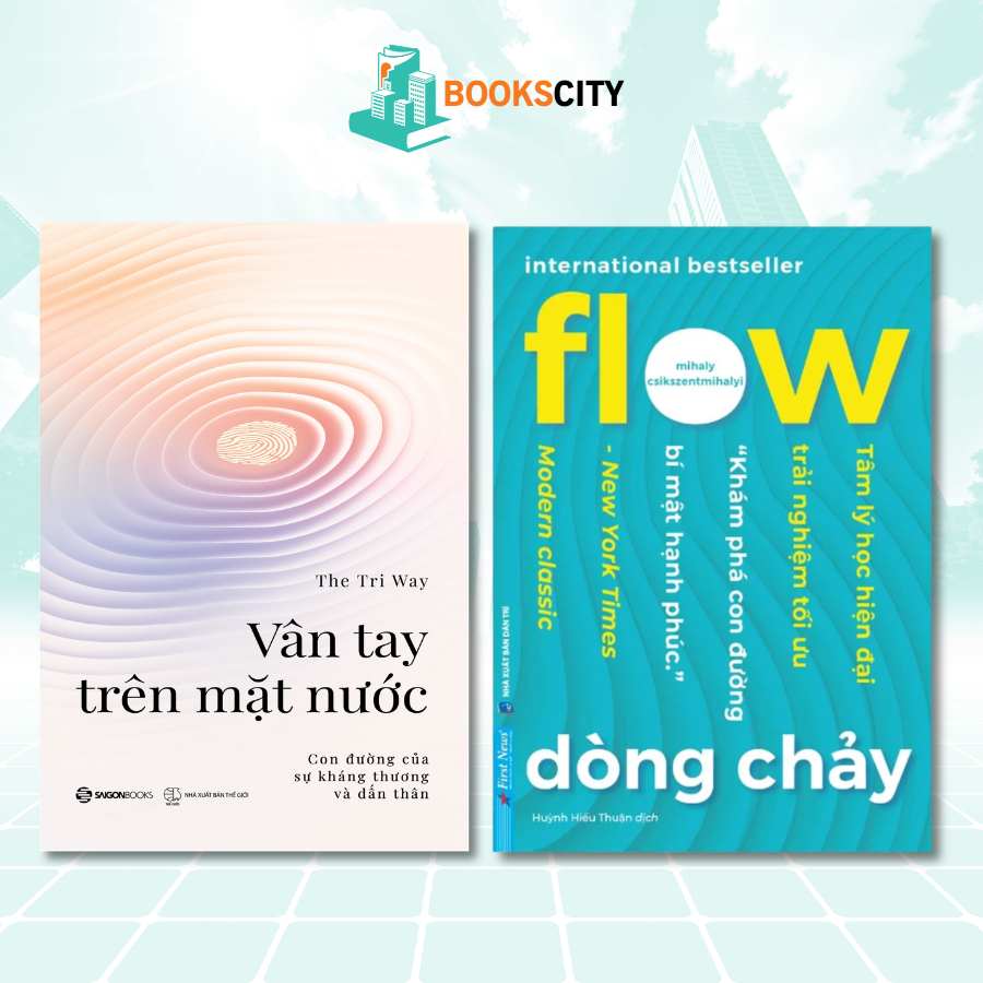 Sách - Combo Vân tay trên mặt nước + Flow - Dòng chảy