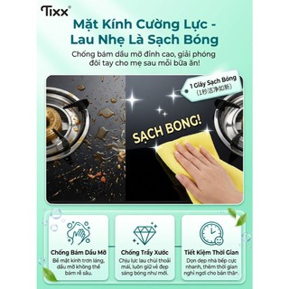 TIXX bếp gas 4200W công suất lớn mặt kính cường lực bếp gas đôi Bếp Gas Dương Kính