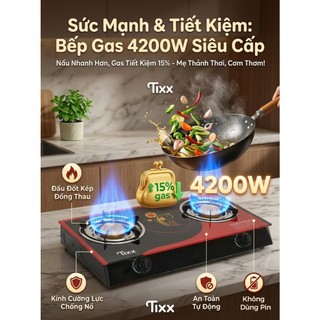TIXX bếp gas 4200W bếp gas đôi Bếp Gas Dương Kính