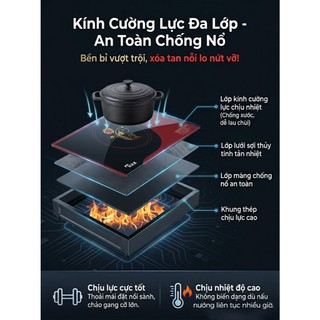 TIXX bếp gas 4200W bếp gas đôi Bếp Gas Dương Kính