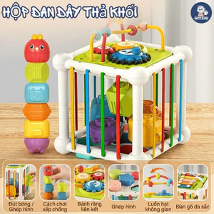 Đồ Chơi Hộp Đan Dây Thả Hoa Quả Montessori GutyKids Đồ Chơi Giáo Dục Sớm, Rèn Luyện Cầm Nắm, Nhận Biết Màu Sắc