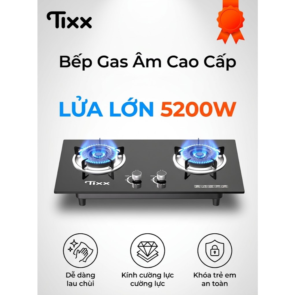 TIXX Bếp Gas Dương Kính 5200W Bếp ga âm bếp gas đôi