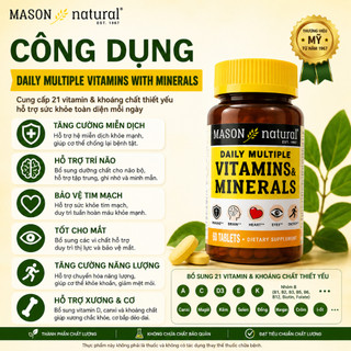 Viên vitamin tổng hợp Mason Natural Daily Multiple Vitamins With Minerals 60 viên