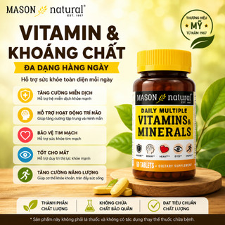 Viên vitamin tổng hợp Mason Natural Daily Multiple Vitamins With Minerals 60 viên