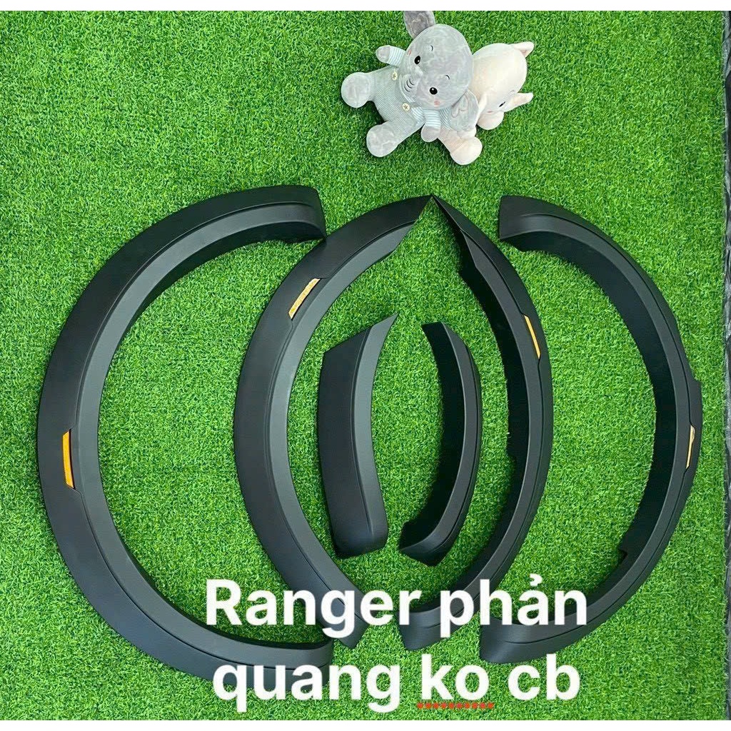 Ốp Cua Lốp xe Ford Ranger 2016 - 2025, Cua lốp Phản quang bản to- có cảm biến, Nhựa ABS thái cao cấp