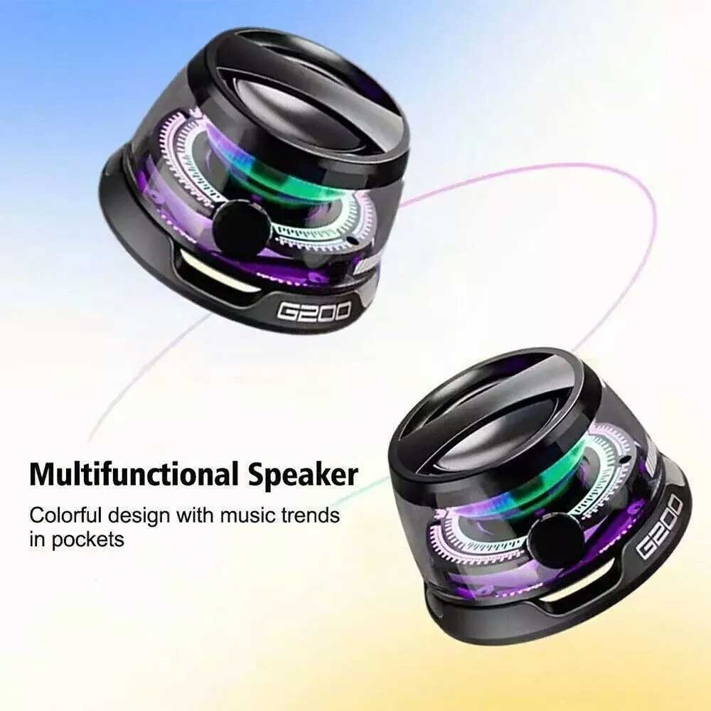 Loa Bluetooth từ tính, Loa G200 di động đa chức năng với đèn nhiều màu RGB Hiển thị hiệu ứng âm thanh vòm 3D , trò chơi