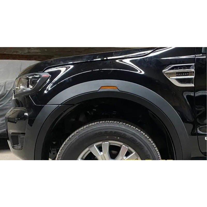 Ốp Cua Lốp xe Ford Ranger 2016 - 2025, Cua lốp Phản quang bản to- có cảm biến, Nhựa ABS thái cao cấp