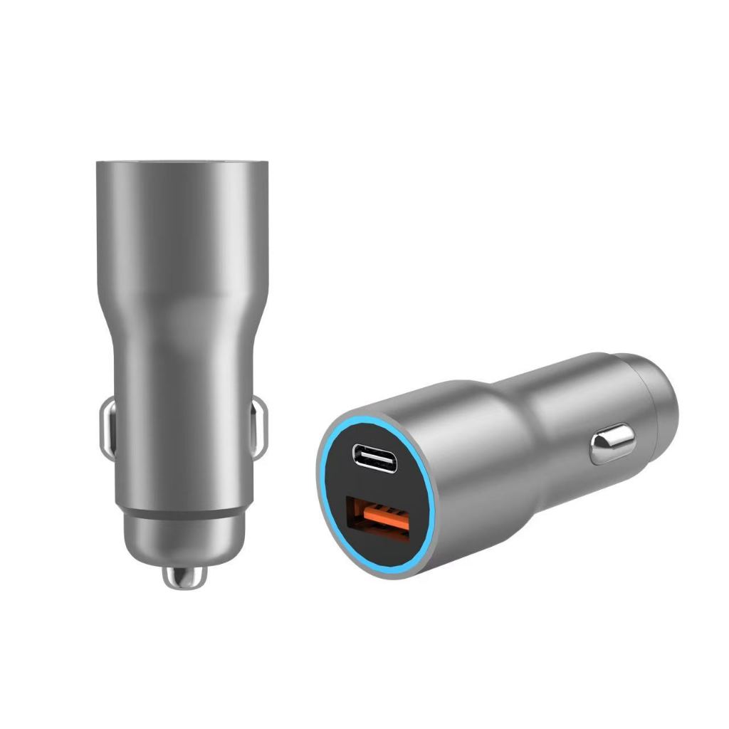 Bộ sạc ô tô TAIPULING 60W USB Type-C cổng kép, sạc nhanh PD/QC, dùng cho điện thoại, ZH201