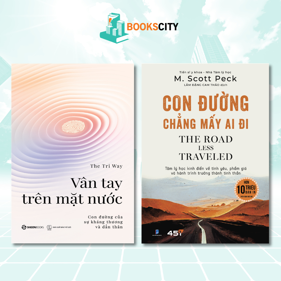 Sách - Combo Vân tay trên mặt nước (The Tri Way) + Con đường chẳng mấy ai đi