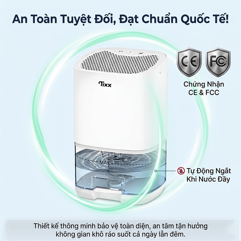 TIXX máy hút ẩm gia đình 1L 36W Máy Hút Ẩm Mini máy hút ẩm máy hút ẩm không khí