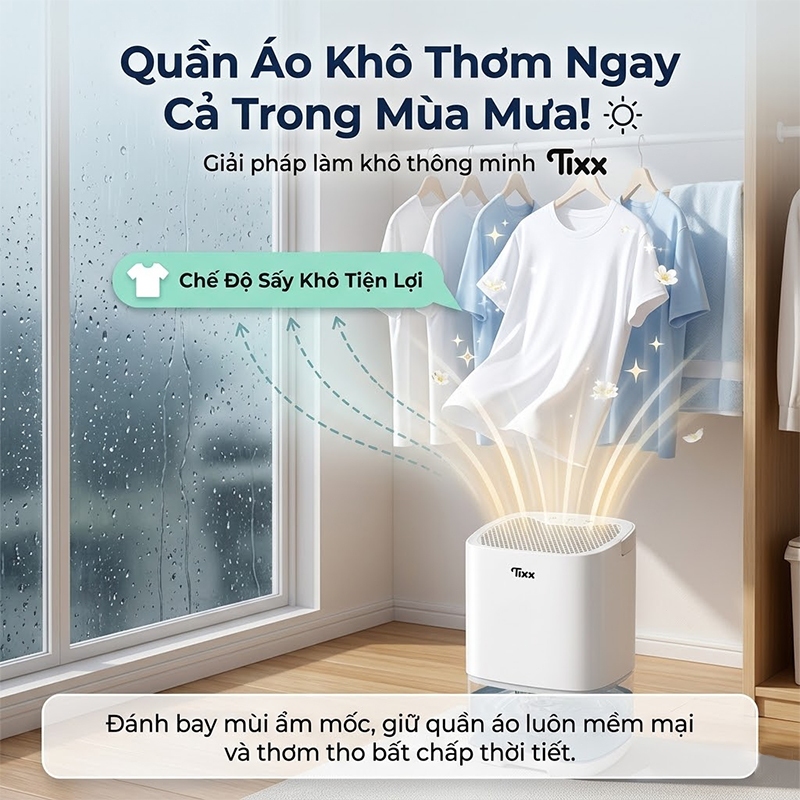 TIXX máy hút ẩm gia đình 1L 36W Máy Hút Ẩm Mini máy hút ẩm máy hút ẩm không khí
