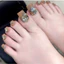 NAIL BOX CHÂN THẠCH NÂU ĐÍNH ĐÁ TRẮNG VÀNG