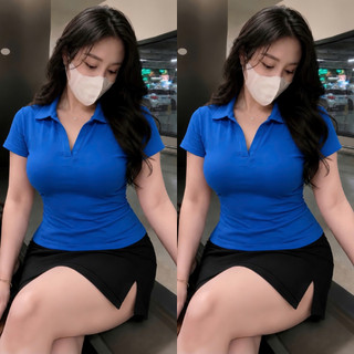 Áo Thun Polo Bigsize Nữ Cổ Bẻ Tay Ngắn Form Ôm Basic Thời Trang Vải Borip Thái CÓ BIGSIZE ACB