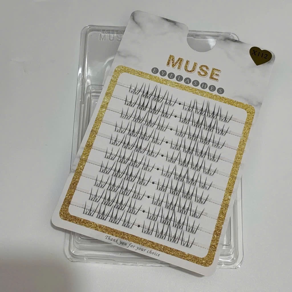 X112- MI GIẢ MUSE-MI GIẢ MUSE X112-lông mi giả tách sợi tự nhiên-LeeVelvetLashes